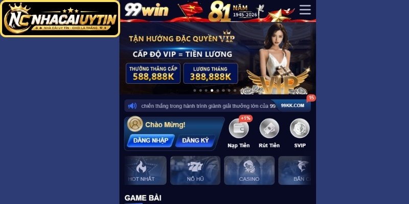 Hướng dẫn thực hiện các thao tác trải nghiệm tại 99WIN